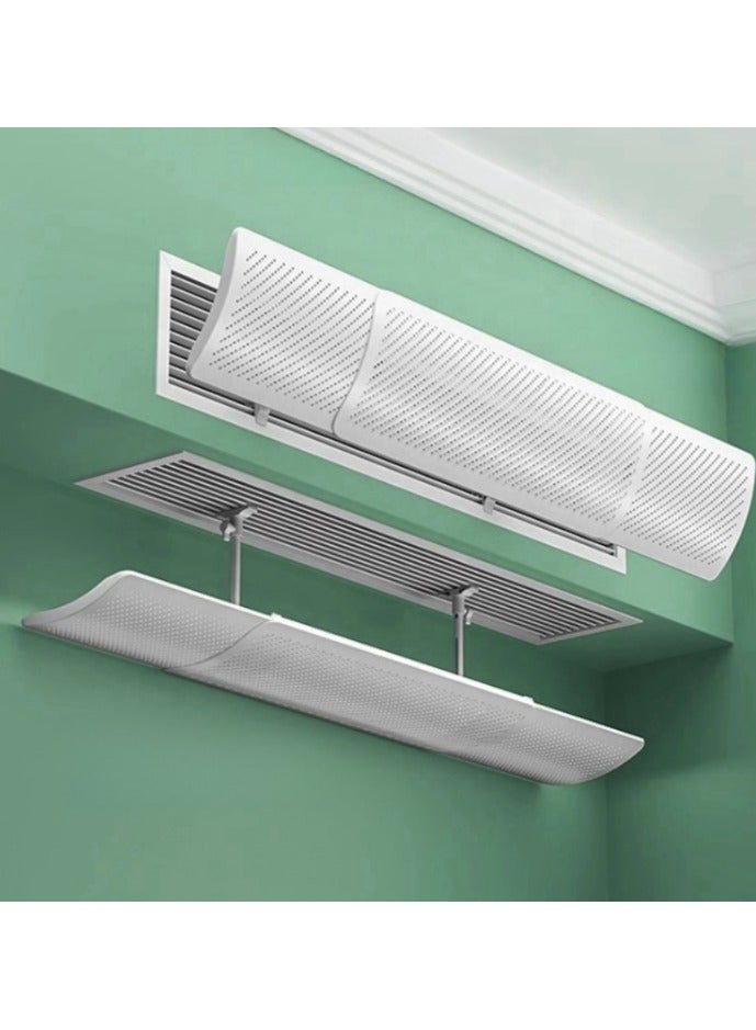OSALIA AC Deflector 49–86 × 16 cm – Universal Adjustable Air Conditioner Deflector for Central AC Only,Air Vent Controller, Fits Top & Side Vents | Telescopic Extendable (49–86 cm) | Prevents Direct Cold Air Pack of 1 - Image 5