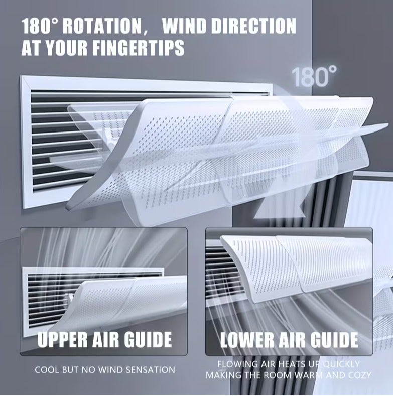 OSALIA AC Deflector 49–86 × 16 cm – Universal Adjustable Air Conditioner Deflector for Central AC Only,Air Vent Controller, Fits Top & Side Vents | Telescopic Extendable (49–86 cm) | Prevents Direct Cold Air Pack of 1 - Image 5
