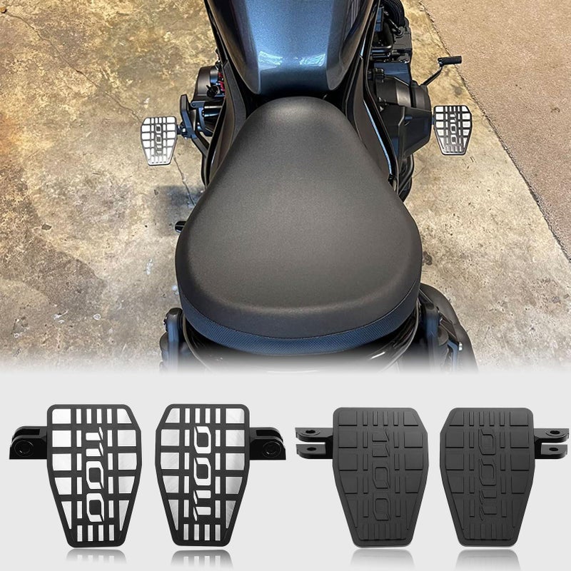 WOOGA Motorcycle Rider CNC Enlarge Footrests Foot Rest Pegs Wide Pedals fit for Honda Rebel CMX 1100 CMX1100DCT Accessories 2021 2022 2023 2024 Black