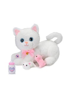 Electronic Mother Cat Filled Animal Filled Cat 2 Baby Puppy Soft Cat Pel Pel Color / Character:Colourful