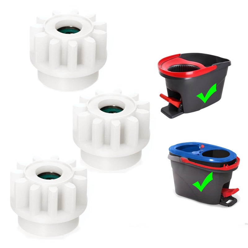 FOJOO 3 Pack Pedal Bearing Replacement for OCedar Mop Bucket - Easy Fix for 90% Rotation Mop Bucket on The Market, Compatible with mop Head Pedal Clutch Bearing Repair Kit - Image 1