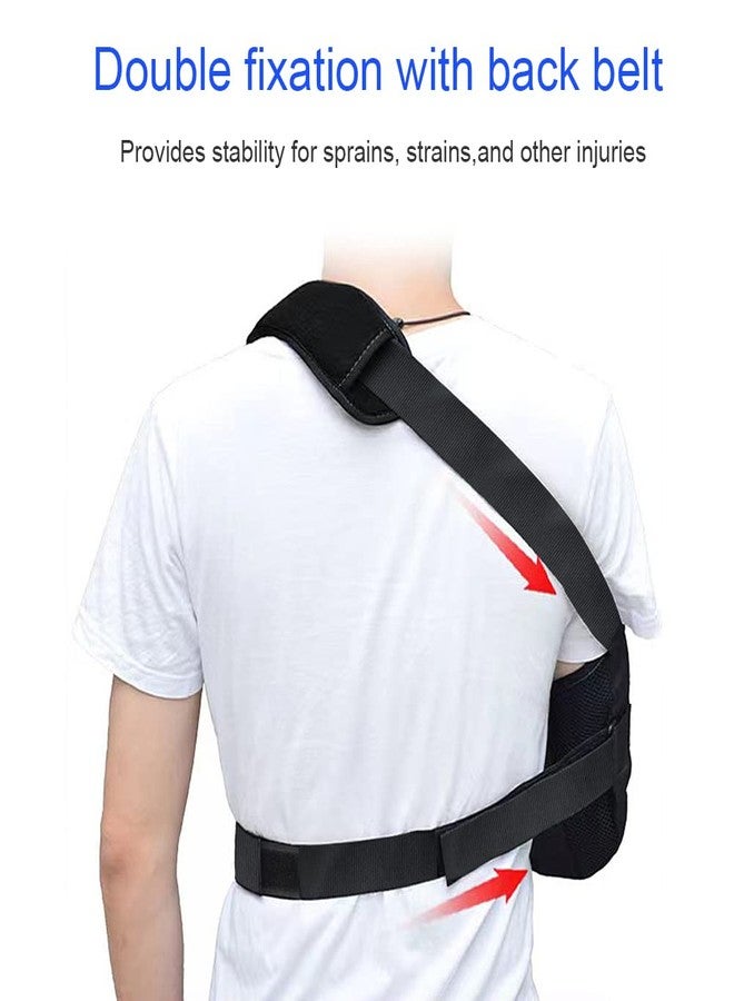 TODDOBRA Arm Sling Shoulder immobilizer for Shoulder Injury with Back Belt Men & Women Shoulder Immobilizer Left and Right Arm Lightweight Rotator Cuff Arm Support for Elbow Wrist Injury -(Size L) - Image 2