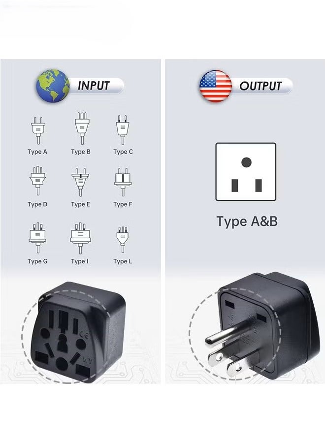 3-Pack Universal Travel Adapter Plug Converter,Multifunction International Mini 3-Pin2-Pin Power Wall Plug Adapter,Converts JP/AU/CN to UK/US/EU,SafeVersatile Wall Charger for phones,LaptopsMore - Image 4