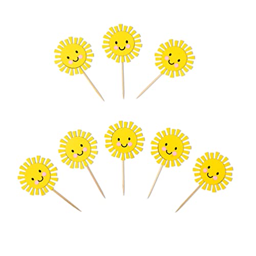 Confetti! 12 PCS You Are My Sunshine Cupcake Toppers, You Are My Sunshine Theme, Sunshine Birthday Decor, First Birthday, Cupcake Toppers, Sun Theme - Image 2