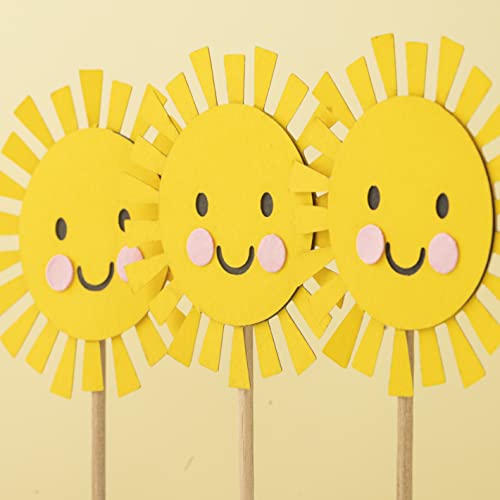 Confetti! 12 PCS You Are My Sunshine Cupcake Toppers, You Are My Sunshine Theme, Sunshine Birthday Decor, First Birthday, Cupcake Toppers, Sun Theme - Image 3