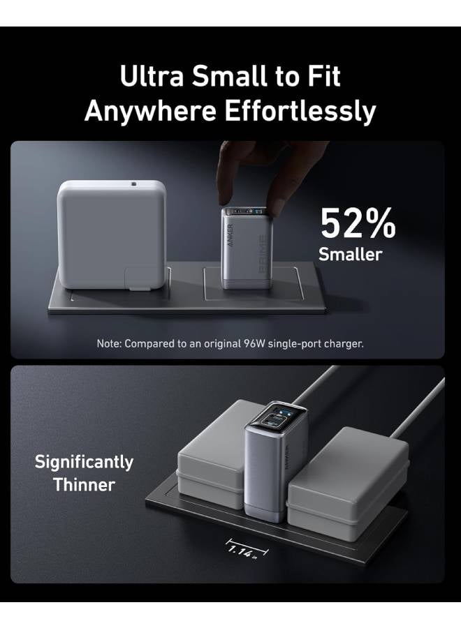Anker Prime Charger, 100W 3-Port GaN USB C Charger Block, Foldable and Compact for MacBook, iPad, iPhone 17/iPhone Series, Galaxy S24/S23, and More - Image 4