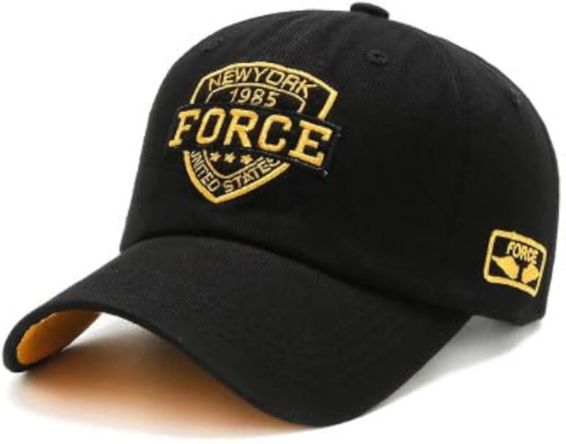Black Cotton Imported High Material 100% Pure Cotton Anti-Sweat Shrink Tight Fit Wide Back Strap Cap