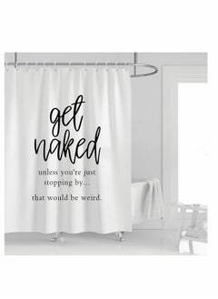 Excefore Shower Curtain Bathroom Waterproof Anti-Mold Modern Minimalist Fashion Curtain Privacy Curtain Quotes Inspirational with 12 Pack Plastic Hooks (65''W x 70''L  White)✅Size - The standard size is a  - Image 5