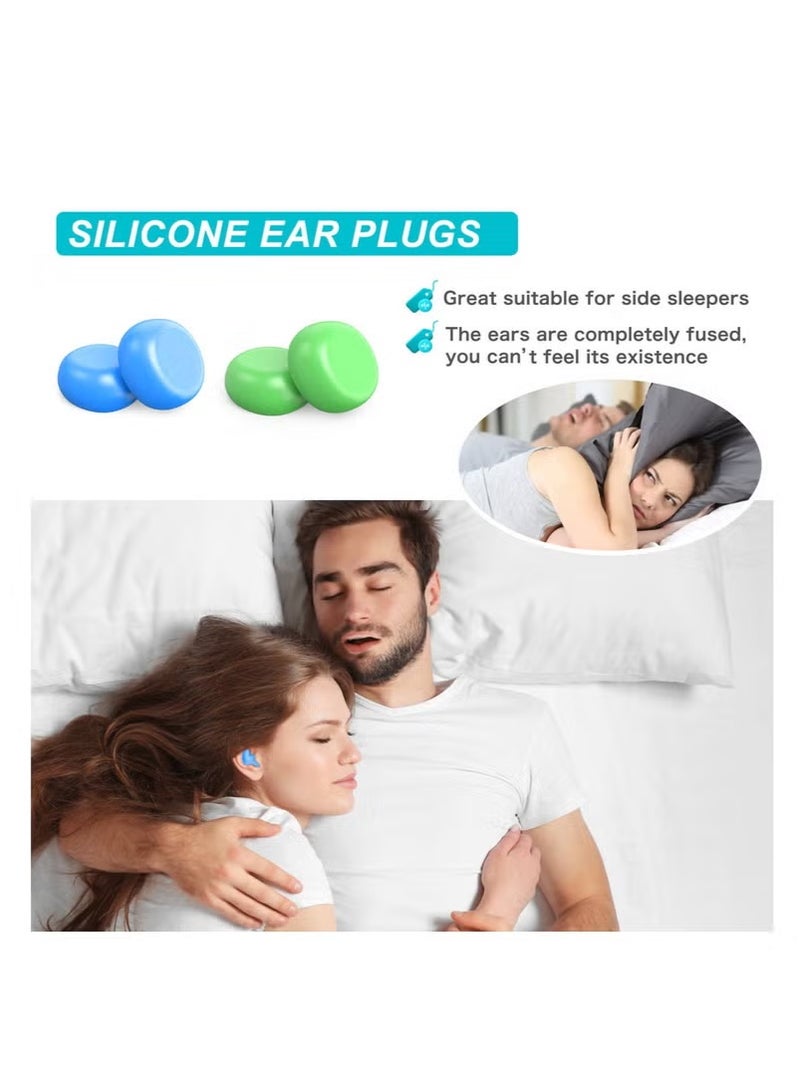 Ear Plugs for Sleep and Swimming 8 Pairs Of Reusable Silicone Molded Noise Canceling Ear Plugs - Image 5
