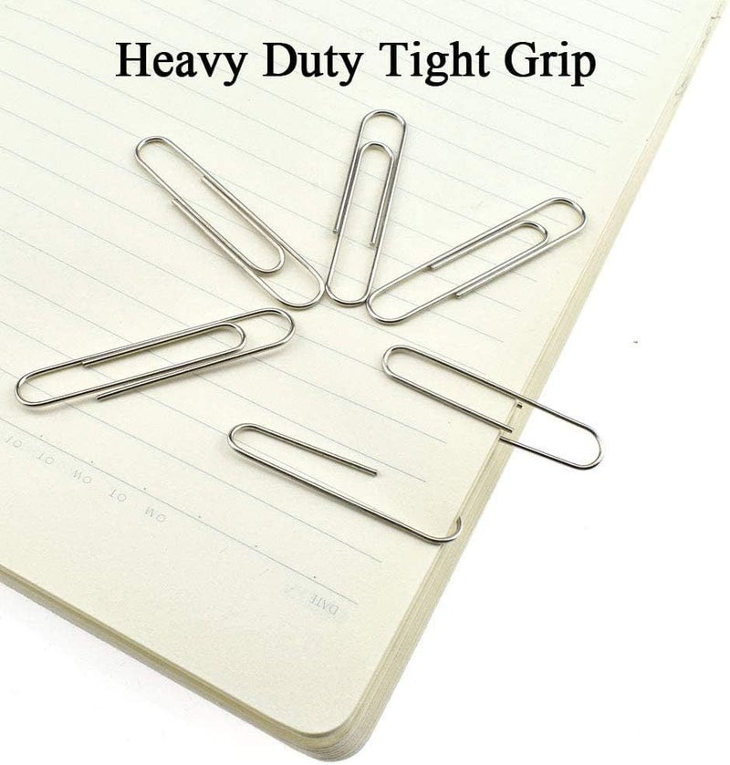 Vinaco Paper Clips Smooth Silver, 100 Pack Paper Clips Large 2Inch (50mm), Durable & Rust Resistant Coating. for Office, School Document Organizing - Image 5
