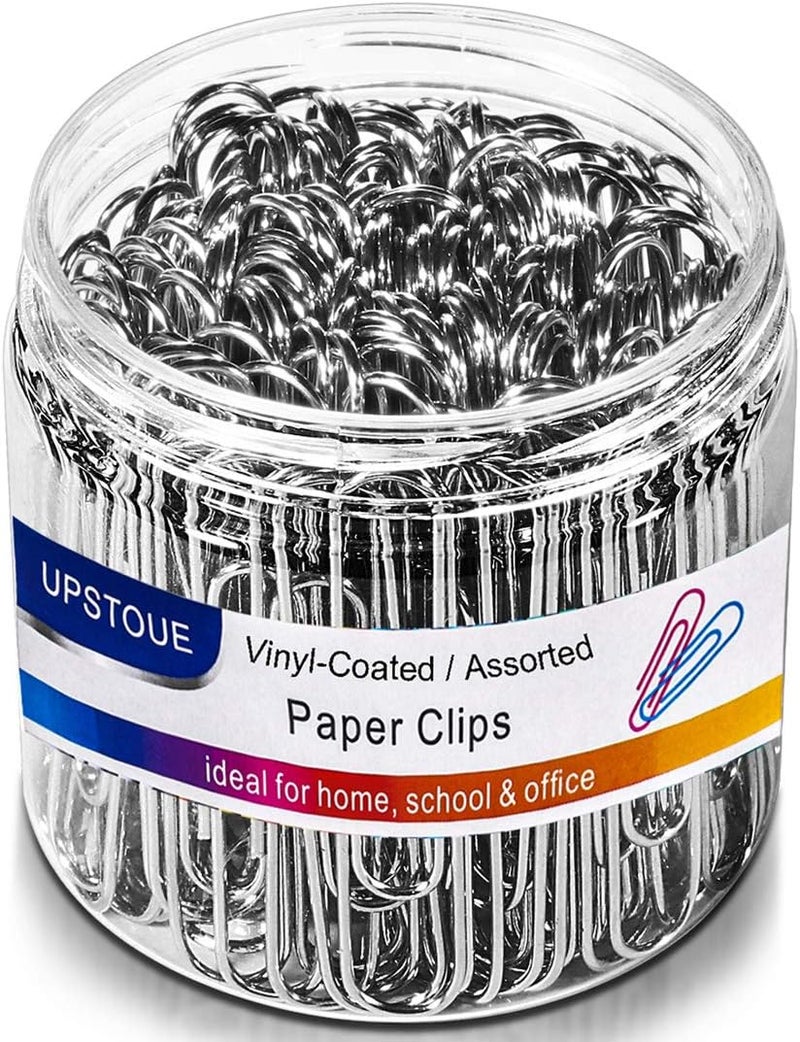 Vinaco Paper Clips Smooth Silver, 100 Pack Paper Clips Large 2Inch (50mm), Durable & Rust Resistant Coating. for Office, School Document Organizing - Image 1