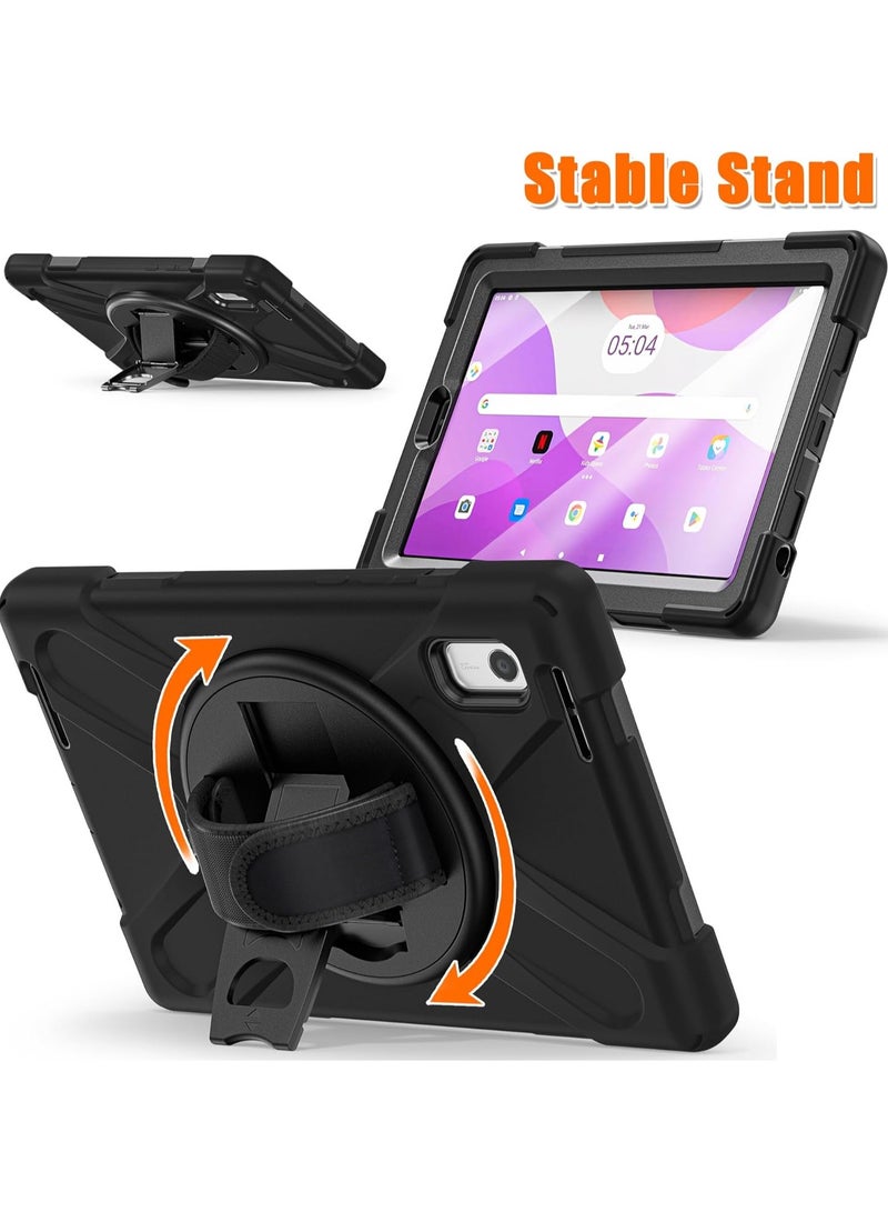 Compatible with Lenovo M9 2023 Tablet Protection Case Lenovo TB-310FU with Lanyard Outdoor Hand Strap Anti-drop Shell (Black) - Image 2