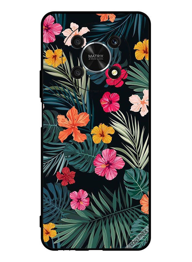 Covernex Protective Case Cover For Honor X9 5G Multi Color Flowers And Feathers - Image 1