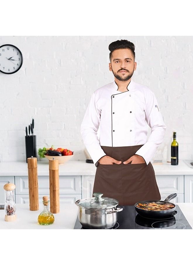 YANEK - مريلة مطبخ YANEK | مريلة مطبخ قصيرة قابلة للتعديل للجنسين مع جيوب | للمنزل والمطعم والمقهى - Image 1