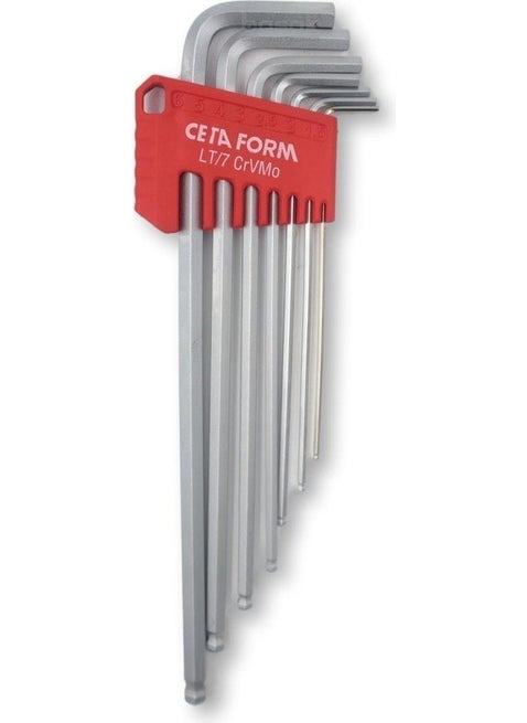 Ceta Form LT7/900 7 Piece Long Type Ball Head L Allen Key Set  - Image 1