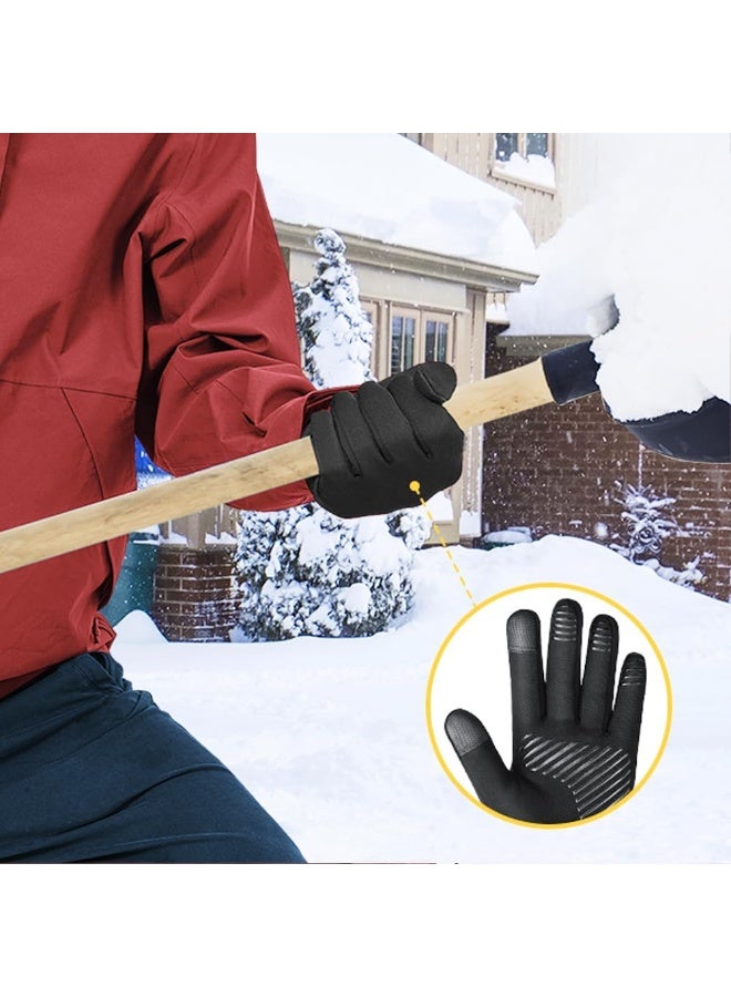 Relex Cycling Gloves for Men Women, Waterproof Windproof Anti-Slip Touchscreen Thermal Sports Gloves for Driving Hiking Bike Cycling Running (Black) - Image 5