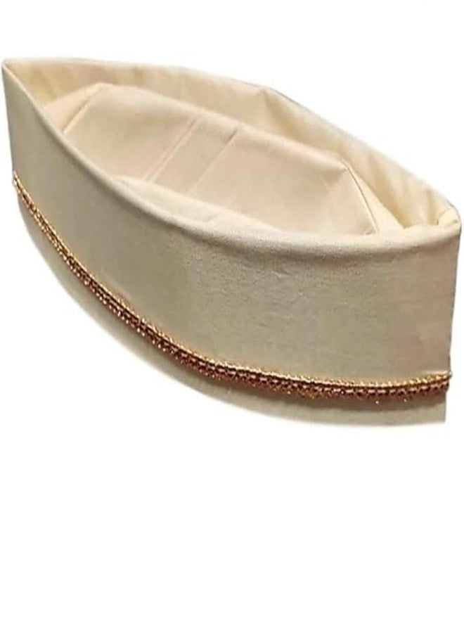 NSE Maharashtrian Wedding Topi/Sakharpuda Topi/Wedding Cap/Pooja Topi/Yajman Topi/Engagment Topi - Image 1