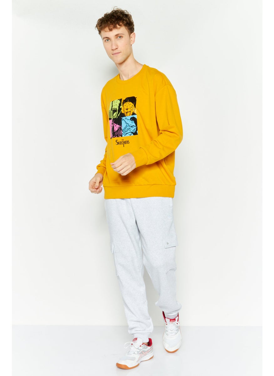 SKECHERS Men Sportswear Fit Long Sleeve Outdoor Sweatshirt, Yelllow  - Image 1