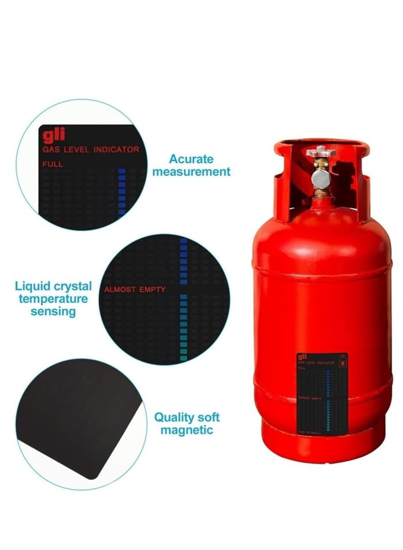 Beauenty Gas Level Indicator Reusable Magnetic Fuel Indication Gauge for Cylinders Propane Tank Outdoor Barbecues Camping Home Kitchen Use (2pcs) - Image 4