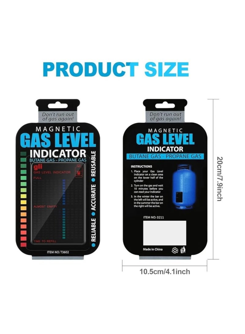 Beauenty Gas Level Indicator Reusable Magnetic Fuel Indication Gauge for Cylinders Propane Tank Outdoor Barbecues Camping Home Kitchen Use (2pcs) - Image 3