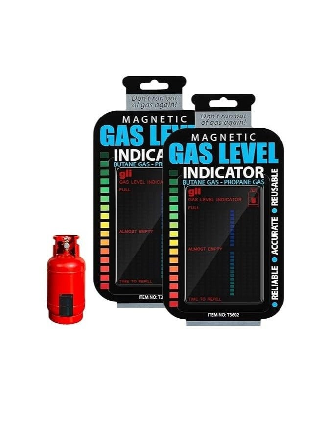 Beauenty Gas Level Indicator Reusable Magnetic Fuel Indication Gauge for Cylinders Propane Tank Outdoor Barbecues Camping Home Kitchen Use (2pcs) - Image 1