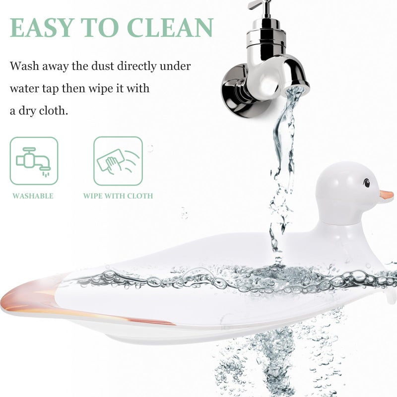 Melamine Duck Shaped Serving Plate Large White Dish For Salad Fruit Dessert Party Tableware - Image 4