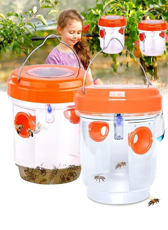 Solar Powered Wasp Trap – Outdoor UV Light Catcher For Hornets, Bees, Wasps