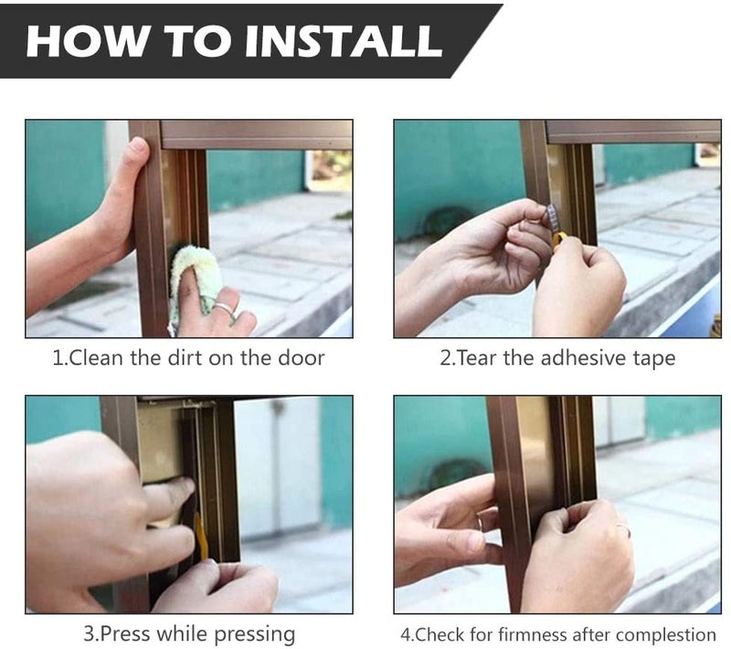 6m 2-Pack Self Adhesive Foam Window Seal Strip Black 6meter - Image 5