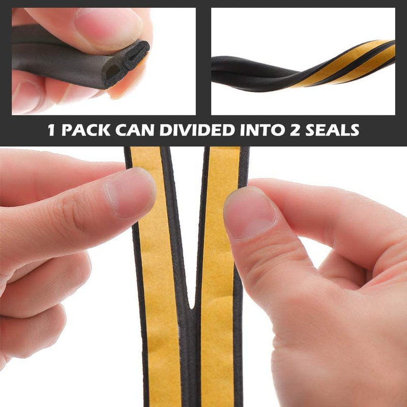 6m 2-Pack Self Adhesive Foam Window Seal Strip Black 6meter - Image 4