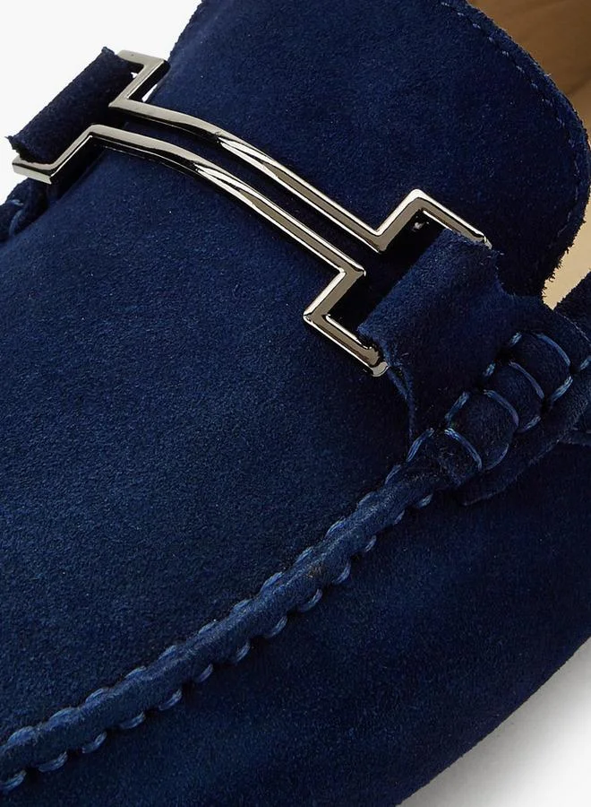 Renzo Ruganni  Men Metallic Trim Premium Suede Leather Loafers for Men | Best Price UAE