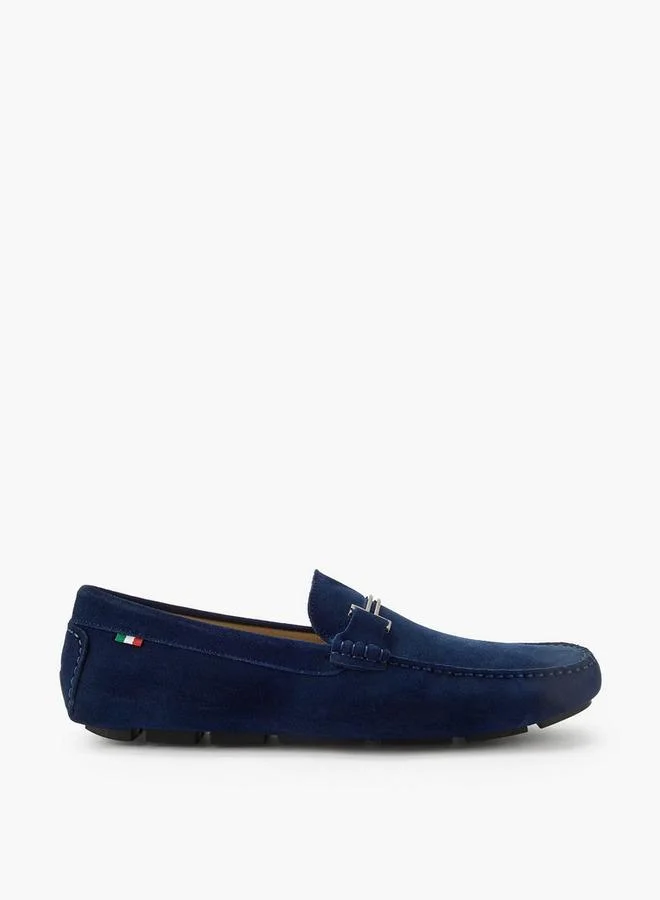 Renzo Ruganni  Men Metallic Trim Premium Suede Leather Loafers for Men | Best Price UAE