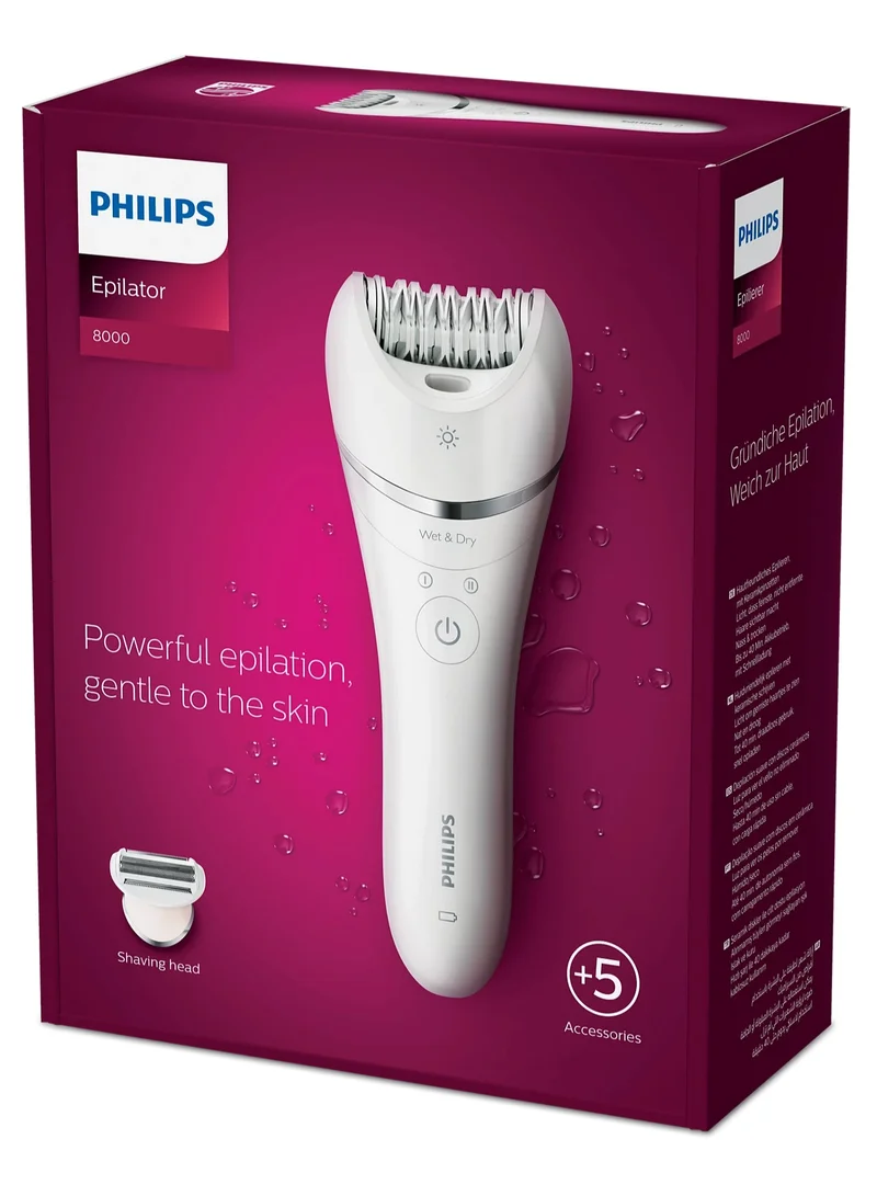 Philips Epilator Series 8000 Wet & Dry epilator BRE710/01