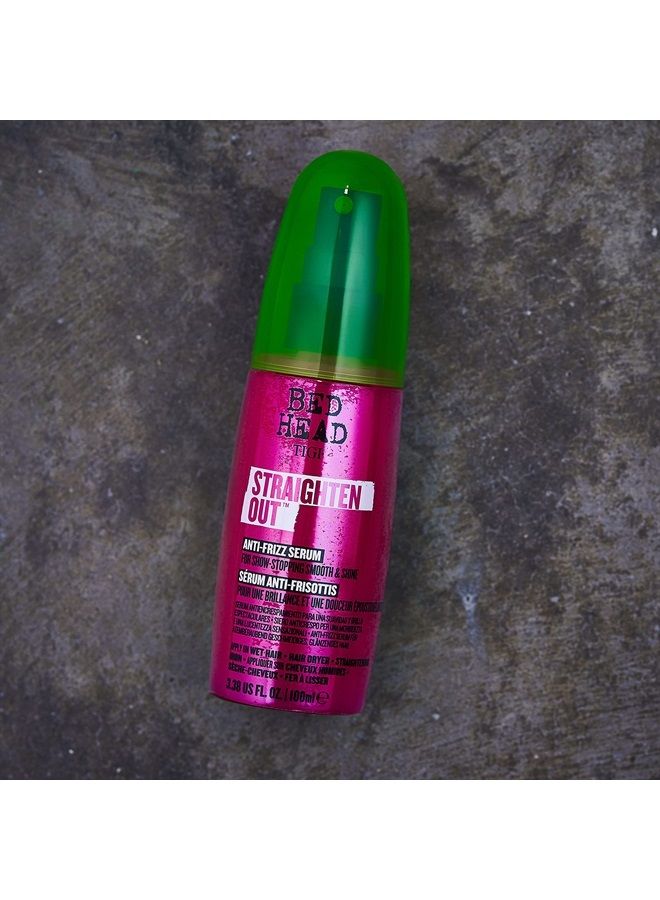 TIGI Bed Head Straighten Out Anti Frizz Serum for Smooth Shiny Hair 3.38 fl oz - Image 1