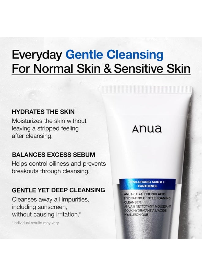 ANUA Hydrating Gentle Foaming Cleanser, Hyaluronic Acid, Glycerin, Zinc, Panthenol, Korean Face Wash for Dry Skin | 150mlml - Image 5