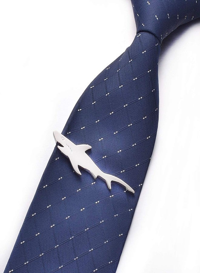 Yoursfs Silver Shark Tie Clip for Men Cool Hero Tie Bar Wedding Giving - Image 2