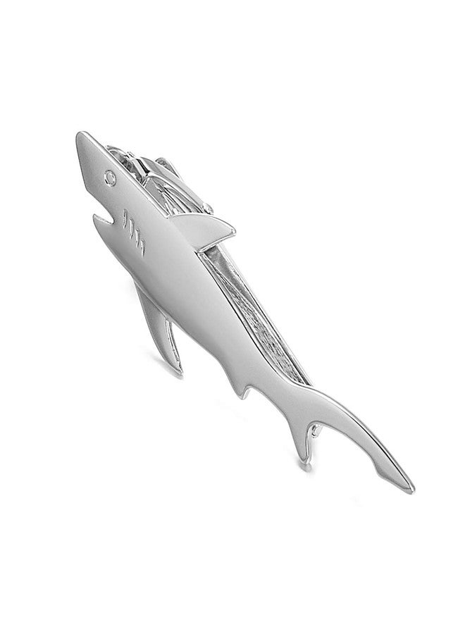 Yoursfs Silver Shark Tie Clip for Men Cool Hero Tie Bar Wedding Giving - Image 4