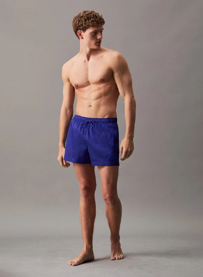 CALVIN KLEIN Sapphire Blue Ripstop Short Drawstring Swim Shorts for Men | Best Price UAE