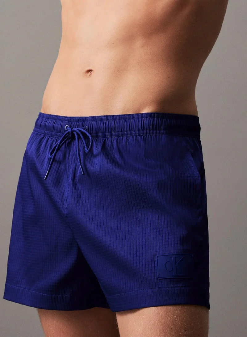 CALVIN KLEIN Sapphire Blue Ripstop Short Drawstring Swim Shorts for Men | Best Price UAE