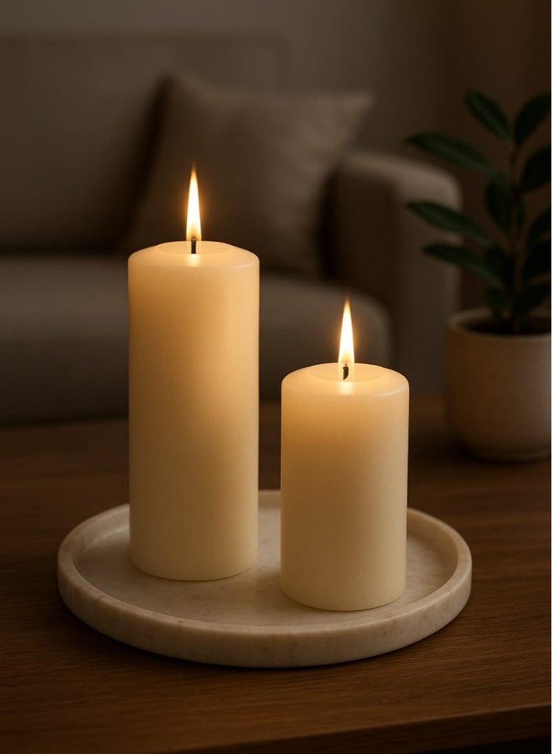 فاميلي طقم شموع عمودية 2 قطع غير معطرة - Image 1