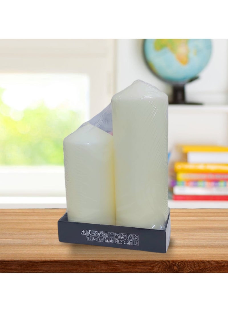 فاميلي طقم شموع عمودية 2 قطع غير معطرة - Image 2