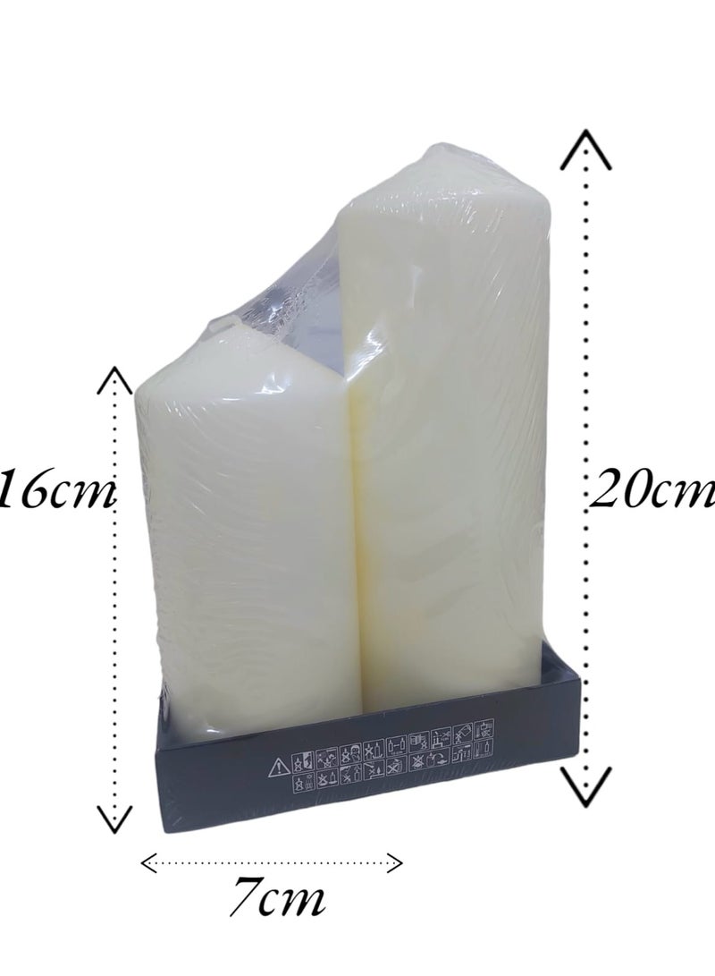 فاميلي طقم شموع عمودية 2 قطع غير معطرة - Image 3