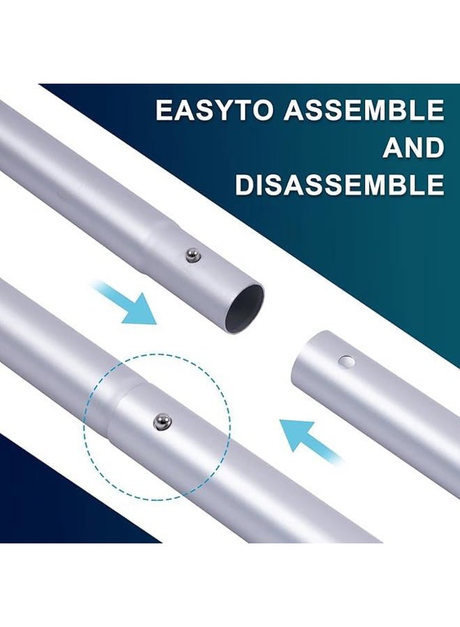 POOLAZA Pool Pole Dual-Handle, Anodized Aluminum Pool Skimmer Pole, Detachable & Telescopic Pool Pole Up to 10.5 Ft, Portble Pool Poles for Cleaning Suitable for Pool Skimmer, Vacuum Head, Brush Etc. - Image 5
