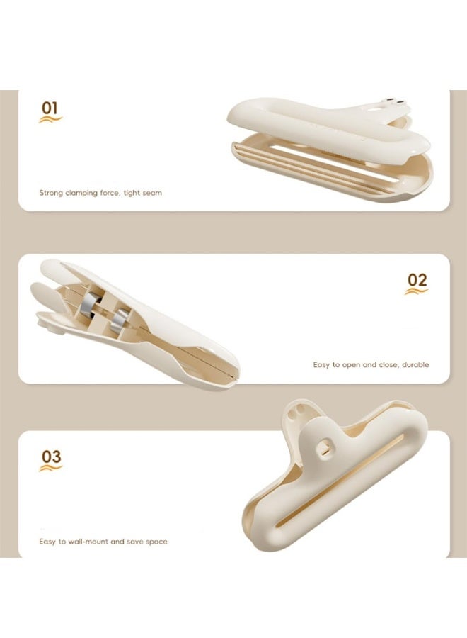 HOMESTAR 3 Pcs Chip Bag Clips, Food Clips, Chip Bag Clips Plastic Heavy Duty Seal Grip Stainless Steel Bag Clips, Assorted Color for Kitchen for Snacks, Chips, and Bags - Image 4