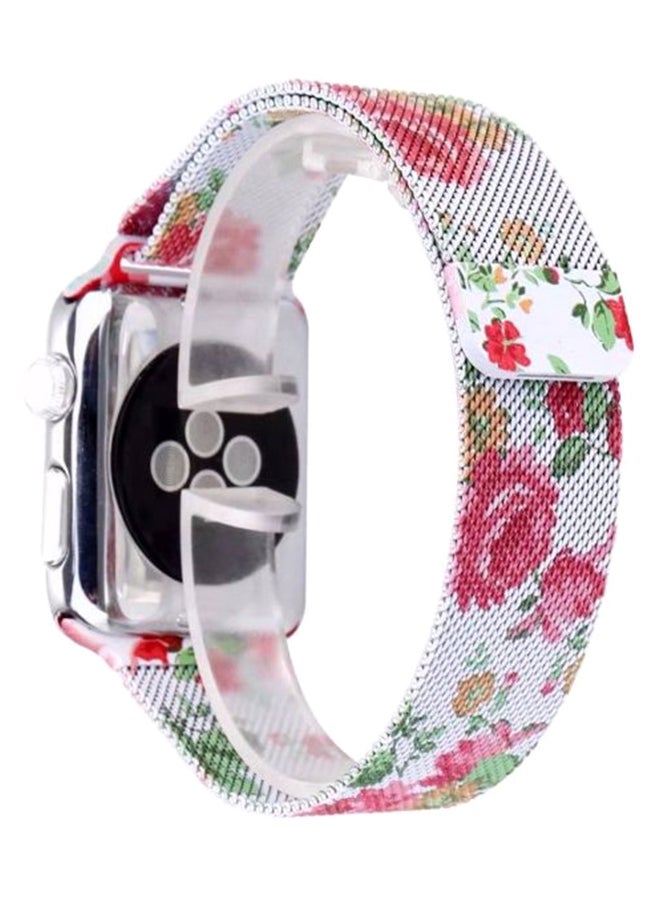 NIBEMINENT Replacement Band For Apple iWatch Series 5/4/3/2/1 38-40mm Peony Patter - Image 1