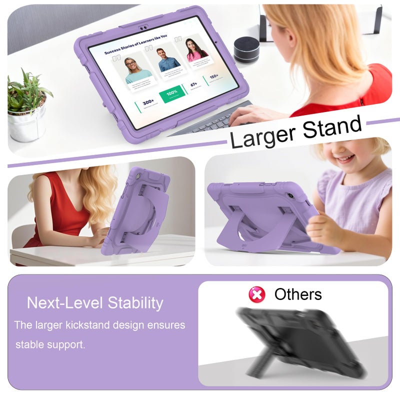 Rantice Heavy Duty Shockproof Case for Samsung Galaxy Tab A11+ & A9+ 11 Inch Tablet | Includes Screen Protector & Larger Kickstand | 3-Layer Protective Cover for Tablet A11 Plus/A9 Plus, Purple - Image 3