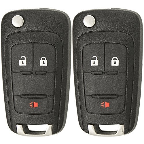 Keyless2Go Replacement for Keyless Remote 3 Button Flip Car Key Fob for OHT01060512 (2 Pack) - Image 1