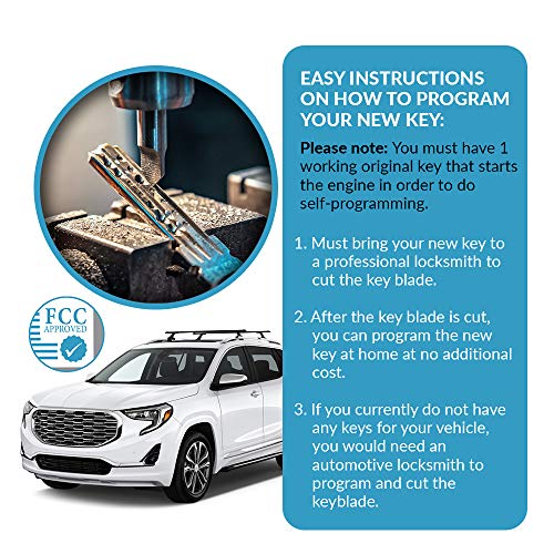 Keyless2Go Replacement for Keyless Remote 3 Button Flip Car Key Fob for OHT01060512 (2 Pack) - Image 5