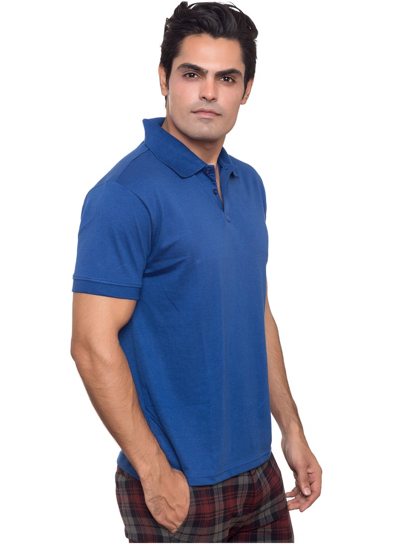 SANTHOME Basic Dry n Cool Cotton Polyester Blend Shirt Collared Neck Polo for Men  - Image 2