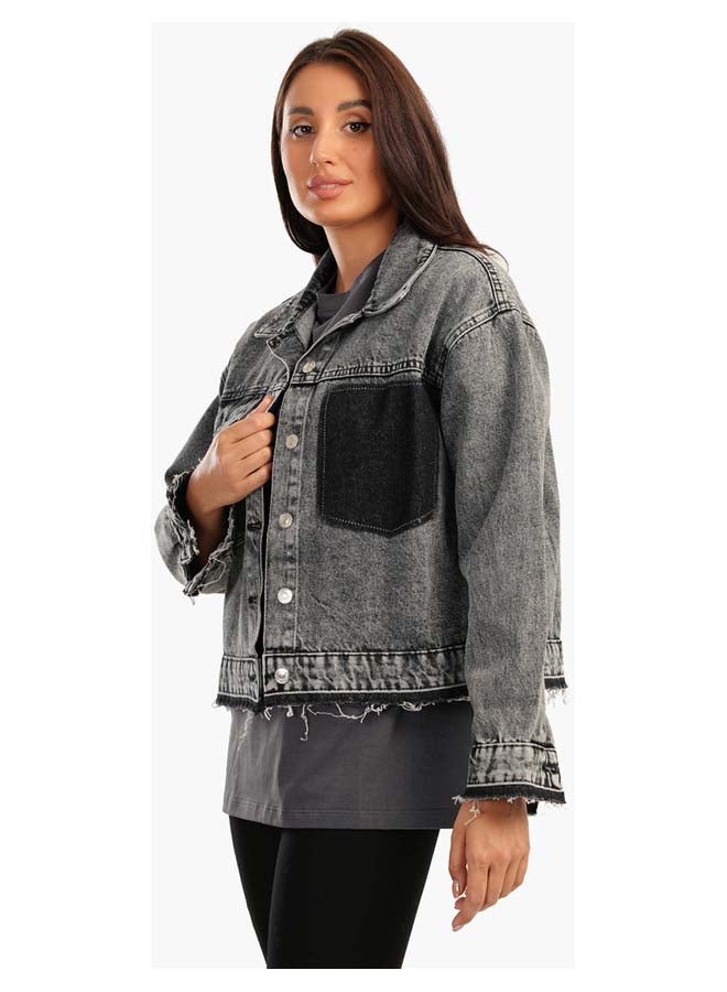 Carina Grey Denim Jacket  - Image 2