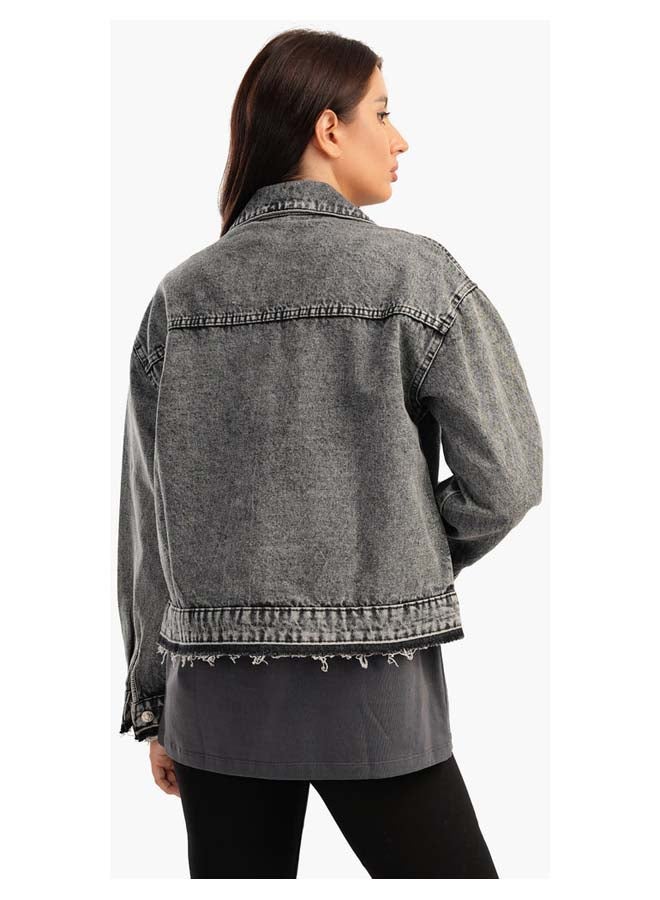 Carina Grey Denim Jacket  - Image 3